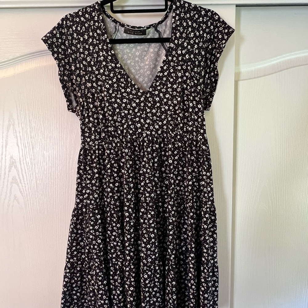 Floral Black Dress